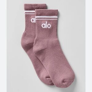 ALO Smoky Quartz Half Crew Socks NWT
